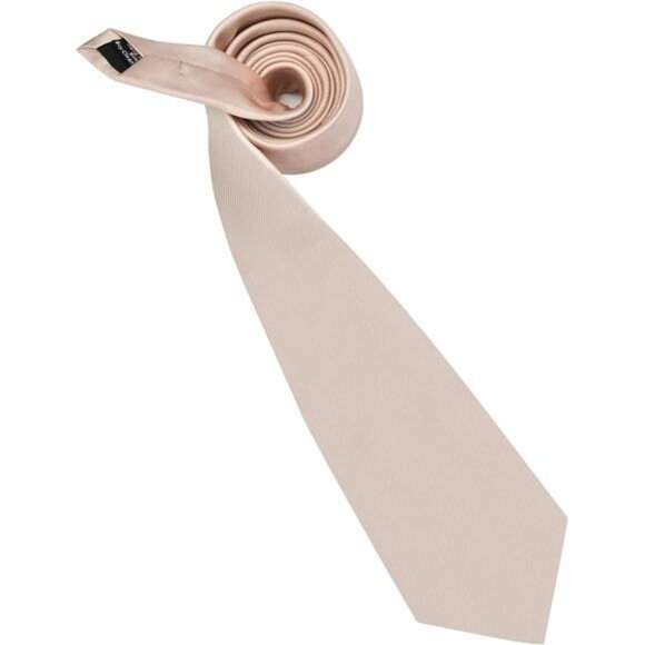 Mens Solid Champagne Silk Tie Formal Necktie Wedding Business Gift Boxed - Picture 3 of 7